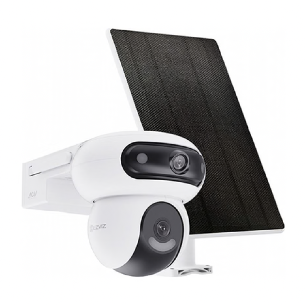 Camara Ezviz PT WiFi 6 HB90f 3K+3K+3K Triple Lens Dual Rotation (Panel Solar 8W) bateria 10400mA AOV Smart Tracking CS-HB90f/SP-R100